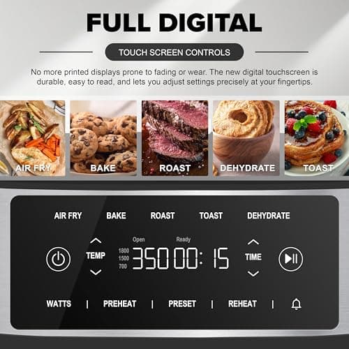 Nuwave Brio Plus 6-in-1 Air Fryer, 7-Qt Large Capacity, 50°F–400°F Precise Temp Control, Non-Toxic PFAS-Free Nonstick, Air Fry, Bake, Roast, Toast, Dehydrate, Reheat, 100 Presets, Dishwasher Safe view 3