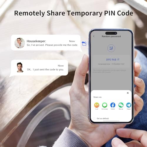 TEEHO TE341 Smart Keyless Entry Door Lock with App Control, Digital Keypad Bluetooth Electronic Deadbolt with Auto Lock, Easy Installation - Silver view 5