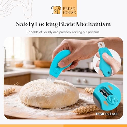 KacNacPro Bread Lame Sourdough Scoring Tool, Extractable & Magnetic Bread Scoring Tool, Bread Scoring Knife for Sourdough Bread Baking, Bread Scorer Tool with 5 Replaceable Razor Blades view 6