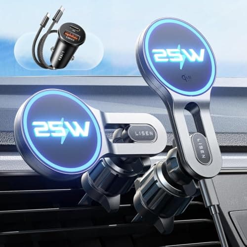 LISEN for Qi2.2 25W MagSafe Car Mount Charger for iPhone 18 Pro Max, Car Vent Magnetic Car Charger Stable Qi2 Magsafe Car Charger Mount Holder,Car Mount,Car Vent Mount for iPhone 18 17 16 — image 1