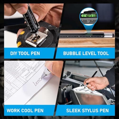 Magnet Pickup Tool with Telescoping Magnetic Flashlight and 6 in 1 Multitool Pen with Rulers, Bubble Level, Screwdrivers, Ballpoint, Valentines Day Gifts for Him Adults, Birthday Gifts for Him view 5