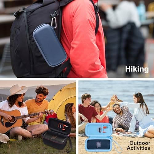 LTGEM Case Compatible with JBL Grip Compact Bluetooth Speaker, Hard Travel Carrying Storage Bag - White(Case Only) view 6
