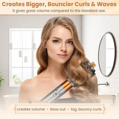 PUREGUST Large Round Volumizing Brush for Dyson Airwrap HS01/05/08 | 3.3in Bigger Round Brush Attachment for Airwrap Accessory for Dry Fast Smooth Add Big Volume view 4