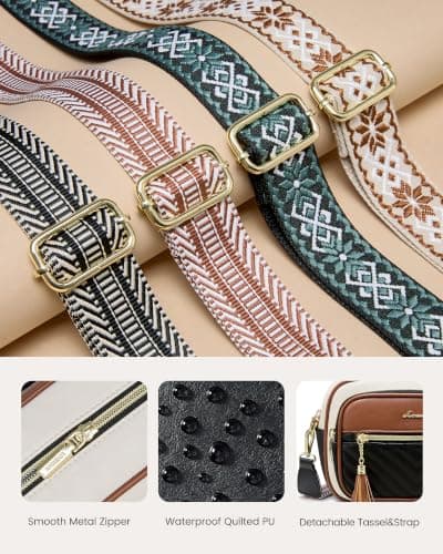 LOVEVOOK Small Crossbody Bag for Women Quilted PU Leather Shoulder Purses view 6