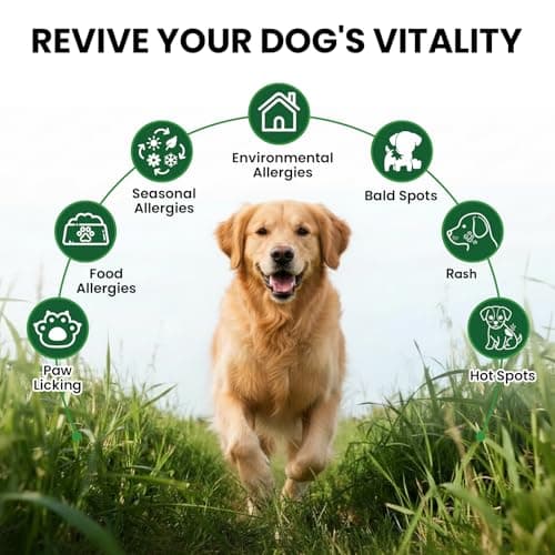 Dog Allergy Relief Chews, Supplement with Probiotics Vitamins, Itchy Skin Relief to Support Seasonal Allergy and Healthy Immune System, Skin and Coat Allergies,Itching & Paw Licking, 200 Soft Treats view 3