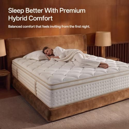 Bluesolo Queen Mattress, 14 Inch Queen Size Hybrid Mattresses with Memory Foam and Individual Pocket Spring for Motion Isolation, Pressure Relief, Medium Firm Mattress in a Box, 60 * 80 * 14 view 5