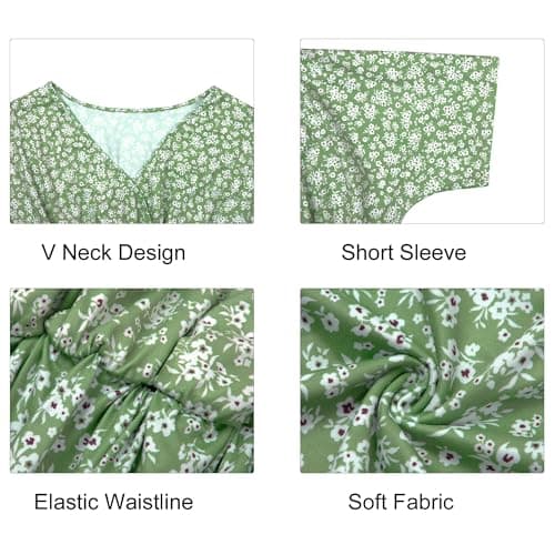 Nursing Dresses Breastfeeding Dress for Women - V Neck Maternity Nursing Dress Flowy Boho Floral Vacation Dress view 6