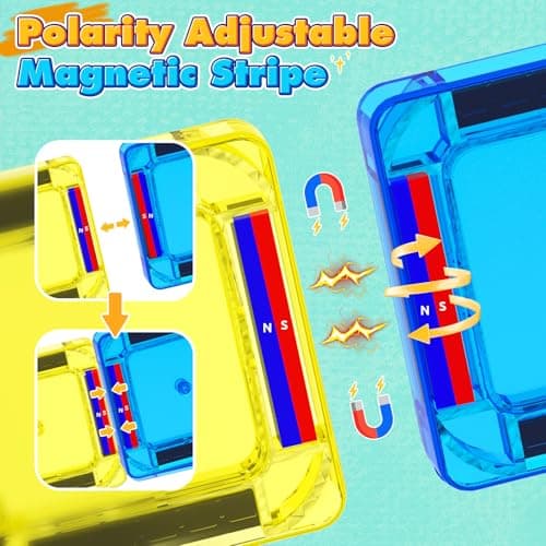 40PCS Mini Magnetic Tiles Toddler Travel Essentials Toys with Case Set, Magnetic Building Blocks Kids Games, Montessori Preschool Education Sensory Toys for 3 4 5 Year Old Boys Girls Birthday Gifts view 6