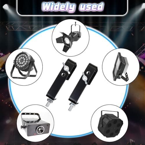 Zonon 4 Pack Stage Lighting Truss Clamp Hook for Square Tube Galvanized Iron Truss Clamps for LED Lights Spotlight, Moving Head Beam Square Tube Clamp, Heavy Duty 88 Lbs /40 kg (Black) view 5