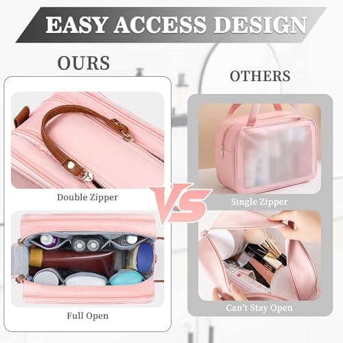 YOOLIFE Travel Toiletry Bag for Mens Birthday Gifts for Men, Black A view 4