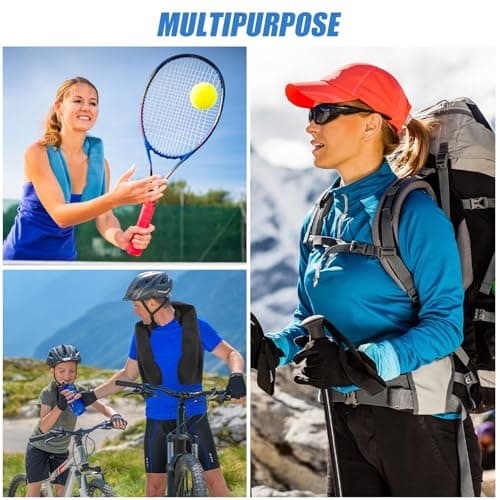 NUOYEE 4 Pack Cooling Towels Wrap for Neck Face,Ice Cold Towel Rags Quick Dry for Gym Fitness Yoga Tennis Cycling Running Hiking Workout Sweat(Multicolor-02) view 6