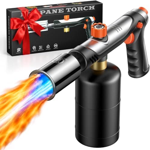 Propane Torch Gun, 3272°F Adjustable Flame Thrower with One-Touch Max Fire — image 1