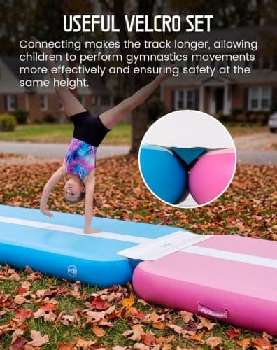 FunWater 10ft Dual-Sided Inflatable Gymnastics Mat Tumble Track 8in Thick view 5