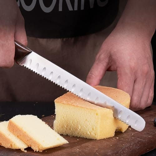 10"/8"Bread Knife set -Multifunction Serrated Knife Razor Sharp Slicer bread knife for homemade bread For Bread, Bagels, Cake, Baking, Efficient cutting Gifts Mother Fathers view 5