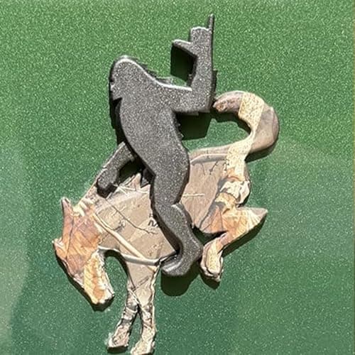 Add-A-Squatch Emblem for Bronco,3"x4" Tailgate Overlay - Design 3D Raised SUV Accessory (Relax, Black) view 2