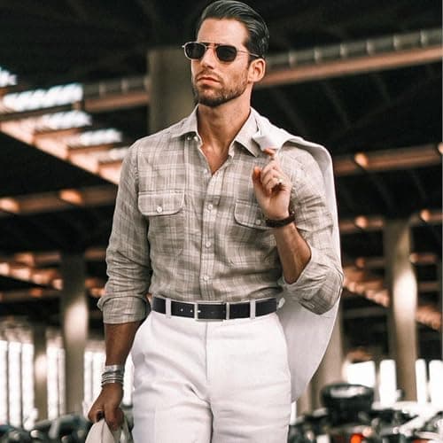 BESTKEE Men's Belt, Leather Reversible Belts For Men, For Gift Mens Casual Dress Jeans, One Reverse For 2 Sides（1 PACK） view 6