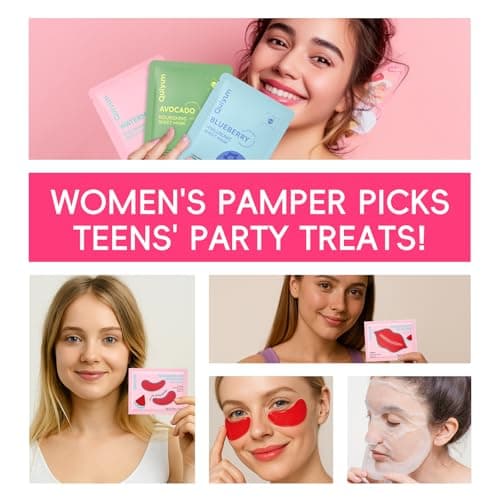 QUIYUM Fruit Skincare Mask Set - Eye + Lip + Face Repair Combo (32 PCS), for Women & Teens, Natural Ingredients with Niacinamide & Hyaluronic Acid, Spa-Like at Home, Moisturize, Soothe, Self-Care Gift view 7