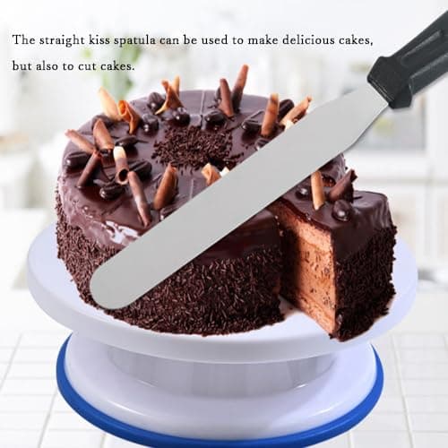 Kitchen Spatulas Set, Silicone and Stainless Steel (Straight, 10-Inch Blade) (8-Inch Blade) view 3