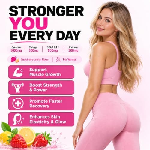 ODOL 5000mg Creatine Monohydrate Gummies with Collagen for Women, 120 Count view 2