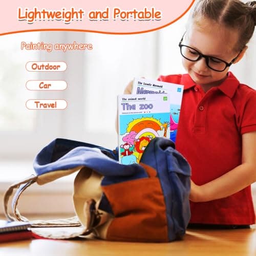 JUNQIU 4Pack Paint with Water Books for Kids, Watercolor Painting Coloring Books for Toddlers, Magic Paint Set for Kids, Art Craft Kits Easter Basket Stuffers For Girls Boys view 6