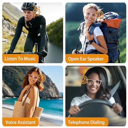 Oluote AI Translation Smart Glasses Bluetooth Headphone Glasses with 110+Translation Wireless Music&Calls Blue Light-blocking view 3