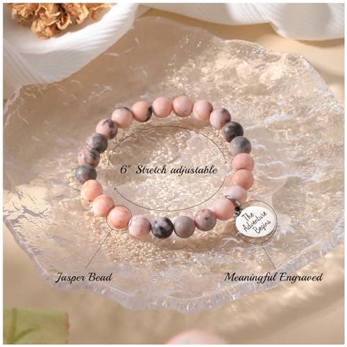 Sistble 2026 Graduation Gifts for Her Graduation Bracelet Class of 2026 College High School 8th 5th Grade Gifts for Daughter Granddaughter Nature Stone Bracelets for Women Inspirational Gifts Jewelry view 6