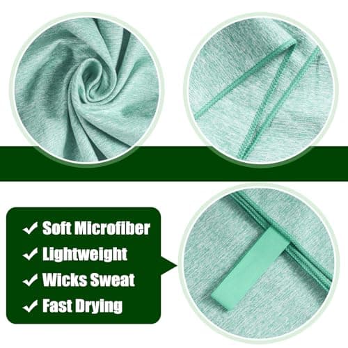 NUOYEE Hot Yoga Mat Towel 30X60 Inch Quick Dry Microfiber Camping Towel Fast Drying Lightweight Travel Body Beach Swimming Pool Towels(Light Green, 1 Pack L(30X60 Inch) view 5