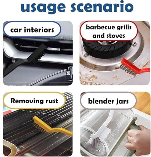 LSLCQW Hard Bristle Crevice Cleaning Brush, Small Cleaning Brushes, Grout Cleaner Brush, Toilet Brush, Scrub Brush for Shower Tile, Skinny Gap Cleaning Tools for Household Use, Bathroom, Kitchen (11) view 5