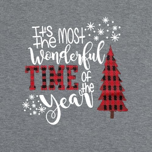 DESFSE Merry Christmas Shirts for Women Christmas Short Sleeve Tshirt Xmas Buffalo Plaid Tree Cute Graphic Print Tee Tops view 2