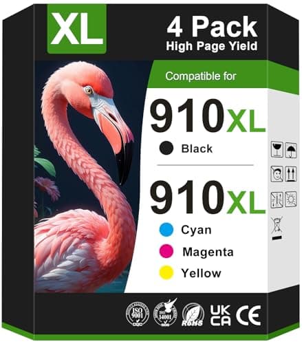 PROSWIFT 910XL Ink Cartridges for HP Printers Compatible for HP 910XL Ink Cartridges Combo Pack Works with HP OfficeJet Pro 8010 8015 8020 8022 8025 8028 8035 (910 Ink, Black Cyan Magenta Yellow) — image 1