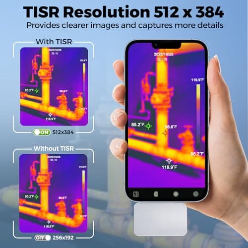 Thermal Camera for Android USB-C, 512x384 Super Resolution with Macro Lens, NeoTamarix 256x192 IR Resolution Thermal Imager, 5°F to 1022°F, Work for Home Industrial PCB Inspection(NOT for iOS) view 5