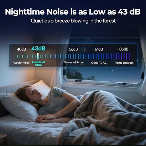 FOGATTI RV AC Unit 16K BTU, with heat pump and Cooling, with WiFi and Remote Control, Quiet AC, Low Profile Rooftop Air Conditioner RV Easy Install Non-Ducted, White, InstaCool Ultra view 5