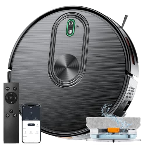 XIEBro Robot Vacuum and Mop Combo, 6500Pa Strong Suction, 2 in 1 Robotic Vacuum with Gyro Inertial Navigation, 200 Min Runtime, App/Wi-Fi/Voice Control, Slim, for Pet Hair, Hard Floor, Carpet view 1