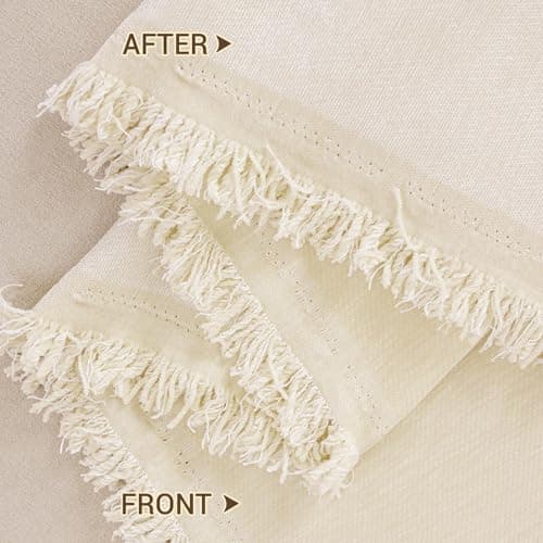 Couch Cover for Pets Sectional Non Slip Sofa Cover for 3 Cushion Couch Washable Chenille Sofa Throws with Tassel Furniture Protector Pet Friendly, Beige, 71''x 134'' view 4