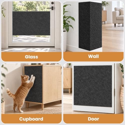 Cat Scratch Furniture Protector, Couch Protector from Cat Claws, Dark Grey view 6
