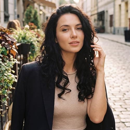 5 Clip in Hair Extensions Synthetic Thick Curly Wavy Hairpieces for Women 18 Inch Natural Looking 3/4 Full Head Clip on Hair Extensions Natural Black view 7