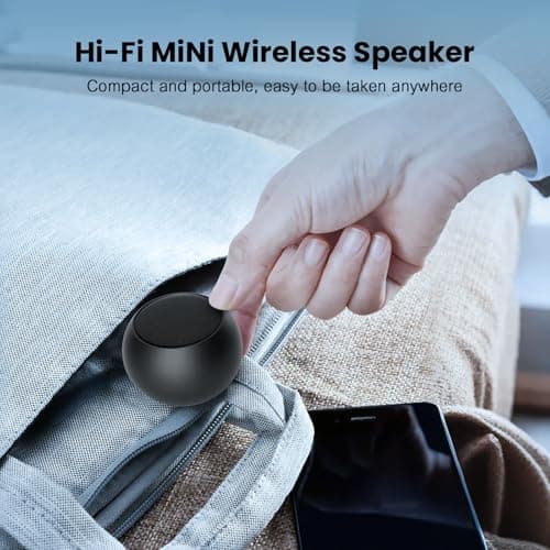 Mini Bluetooth Speaker, 2026 Super Bass 5W Portable Wireless Speaker with Lanyard, IP7 Waterproof 8H Playtime Brief Design, Small Shower Travel Speaker for Outdoor/Beach, Compatible with iOS/Android view 4