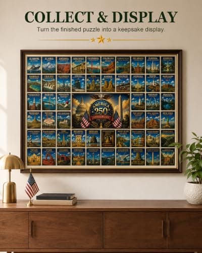 USA 250th Anniversary Puzzle Advent Calendar 2026, 1008 Piece Jigsaw | 3 Layered Cardboard, Detailed Printing, America 250th Anniversary Theme, Smooth Assembly Experience view 5