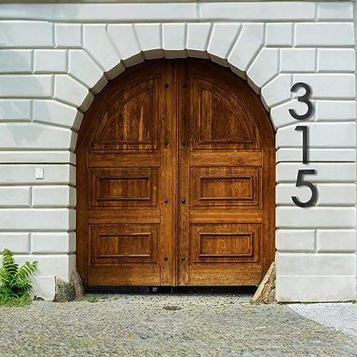 10 Inch Floating Black House Number for Outside | Large House Numbers Modern | Address Number/Door Garage Gate |911 Visibility Signage (9) view 5