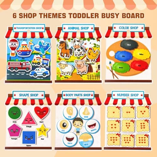 Activity Books for Toddlers 1-3|Felt Montessori Busy Book Learning Toys view 2