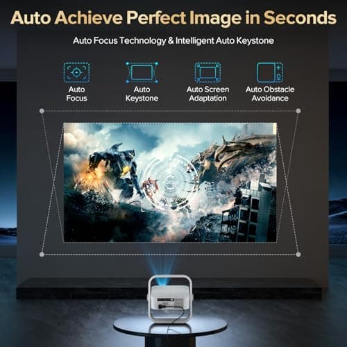Projector Built-in Google TV/APPs 4K AI Auto Focus, Voice Control view 3