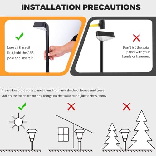 Fashlits 8 Pack Solar Pathway Lights Outdoor, Bright LED Solar Landscape Lights, Waterproof Solar Garden Lights for Yard, Patio, Walkway, Lawn, Driveway(Warm White, 8 Pack) view 6