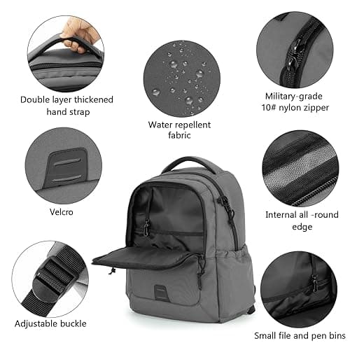 VEAGIA Tactical Travel Laptop Backpacks Large Heavy Duty Work Backpack For Men women Airline Approved (New Grey) view 5