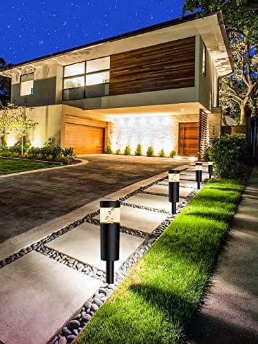 DOREIO 5W Low Voltage Landscape Pathway Lights with Connectors 12V Outdoor Landscape Lighting LED Bollard Path Lights Wired IP65 Waterproof Warm White Walkway Lights for Garden Yard Lawn (8Pack) view 5