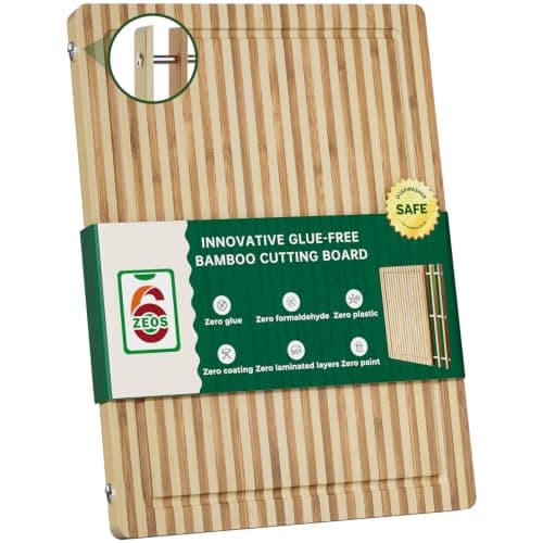 Formaldehyde Free, Glue Free, Large Bamboo Cutting Board — image 1