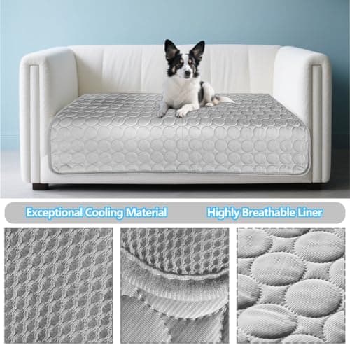 Dog Cooling mat, 40’’×28’’Washable Cooling Pad for Dogs, Large Dog mat Designed for Summer, Breathable and Easy to Carry pet mat for Dogs, Cats and Pets view 3