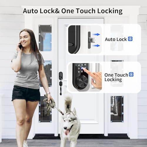 TEEHO TE341 Smart Keyless Entry Door Lock with App Control, Digital Keypad Bluetooth Electronic Deadbolt with Auto Lock, Easy Installation - Silver view 4