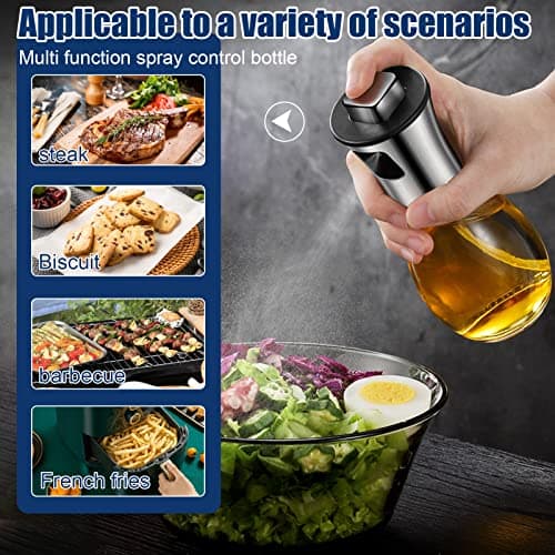 SAINSWIN Oil Sprayer for Cooking,Olive Oil Fine Mist Sprayer - 200ML Mister Bottle for Cooking, Baking, and Air Fryer - Avocado and Canola Oil Dispenser - Kitchen Gadget Essentials view 5