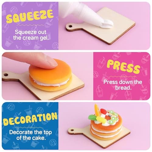 12 Making Miniature Food Toys Set, DIY, Resin Play, NOT Edible, Kitchen Mini Pretend Play Food Set for Kids Age 8-13, Birthday for Girls, 8 9 10, Make Your Food view 4
