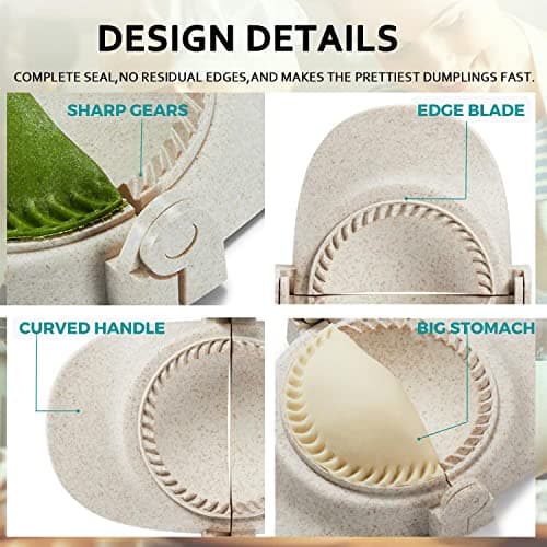 MUMSUNG Empanada Maker Press, 6 Inch Extra Large Dumpling Maker Set with Dough Cutter, Dumpling Mold Set for Pierogi, Pastelitos, Calzone, Turnovers, Chinese Dumpling 6" view 4